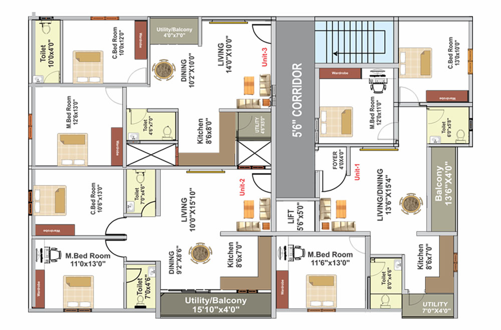 Floor Plan 2 BHK & 3 BHK