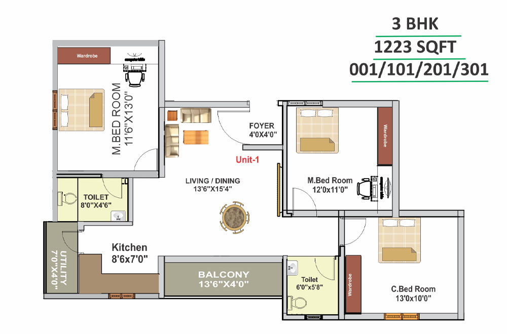 Floor Plan 2 BHK & 3 BHK